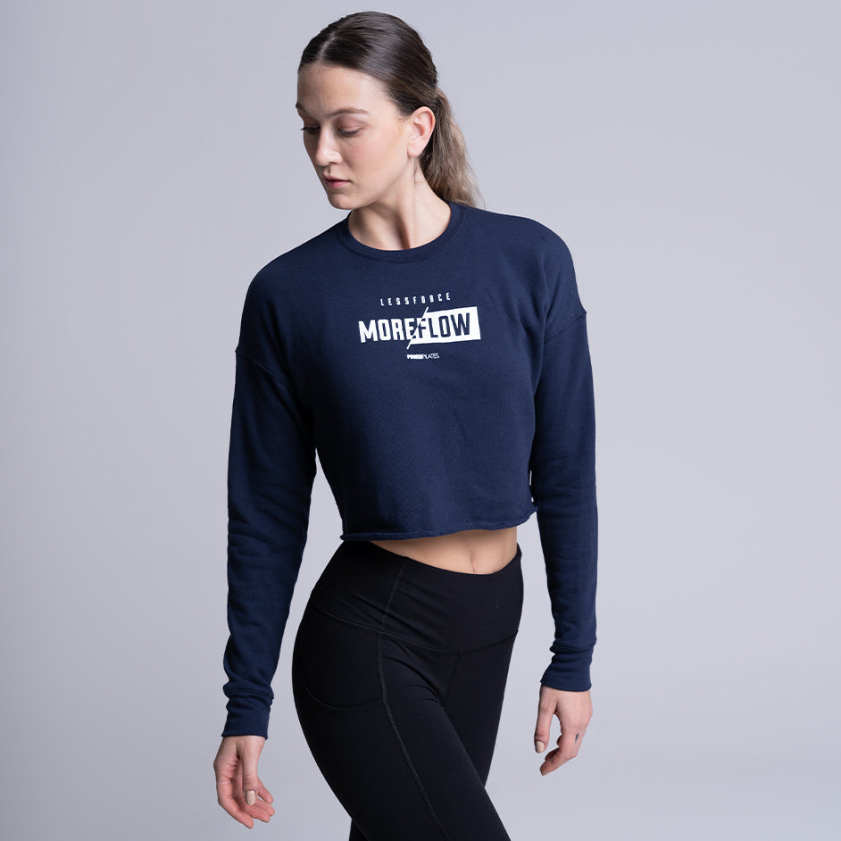 
                  
                    Load image into Gallery viewer, Less Force More Flow Crop Sweatshirt
                  
                